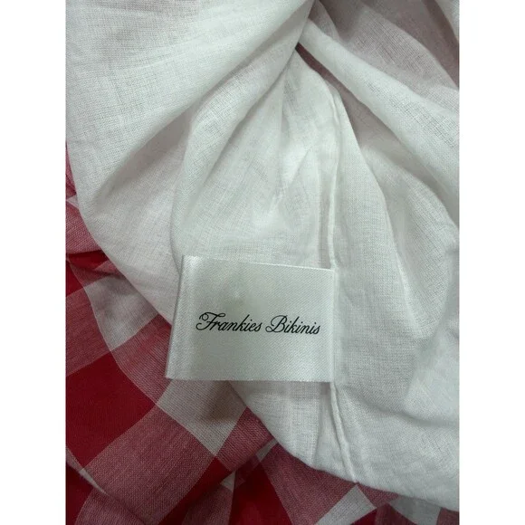 Frankies Bikinis Midi Dress Red Southern Belle Vacay Preppy Resort Size XS NWT - Picture 8 of 10